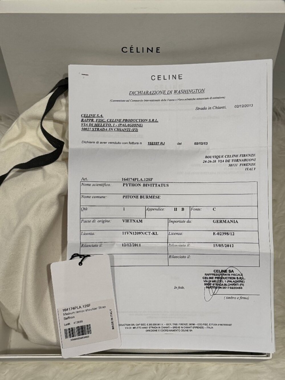 Celine Python Box - Medium - Picture 15 of 15